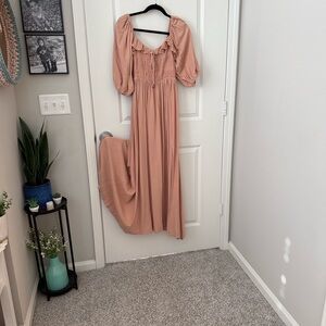 Worth Collective Maxi Dress | Linen Cotton Beach Photoshoot Dress Sz SM